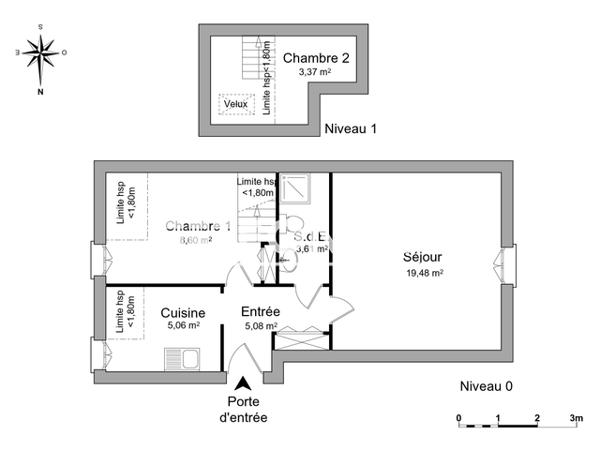 Location Appartement 2 pièces 45.2 m² - 1 RUE LAMARTINE Grenoble 38000