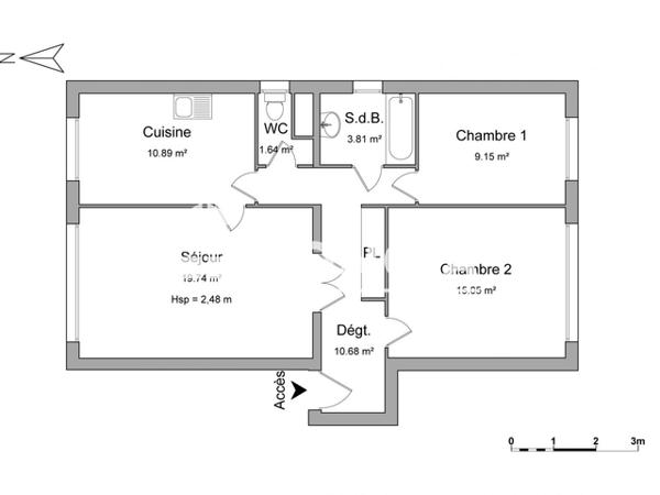 Location Appartement 3 pièces 70.96 m² - 1 A 8 RUE D ARLON Vandoeuvre Les Nancy 54500