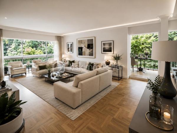 Très bel appartement, très lumineux, idéalement situé au 3ème et dernier étage, sans vis à vis, au sein d'un superbe parc arboré, sécurisé, avec tennis et piscine.
Laissez-vous séduire par ses volumes généreux (197m2) comprenant une loggia vitrée  sur toute la longueur ,  qui lui confére une luminosité et un espace supérieur aux autres appartements de ce meme type et lui donne son caractére exceptionnel . 
Très vaste salon, salle à manger, cuisine avec espace dinatoire, trois grandes chambres (possible quatre) dont une suite parentale.
Une buanderie, de nombreux dressings et rangements complètent ce bien et sont des atouts évidents.
Au sous-sol, un box fermé et une cave (accès direct par ascenseur à l'appartement).
Proche commerces, écoles et transports.
Bien très qualitatif avec beaucoup de potentiel à visiter au plus vite !