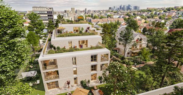 appartement T2 neuf à vendre  RUEIL MALMAISON (92), surface hab 52.13 m2 + terrasse et jardin.