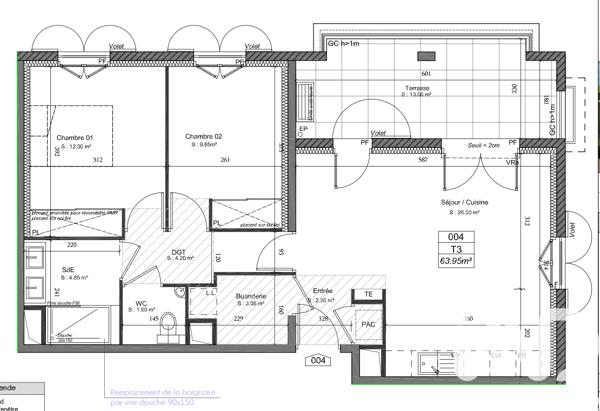Appartement à vendre 3 pièces 64,1 m² Sarrians