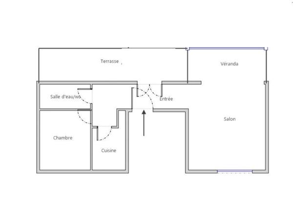 Appartement 2 pièces - 54 m² Exclusivité efficity