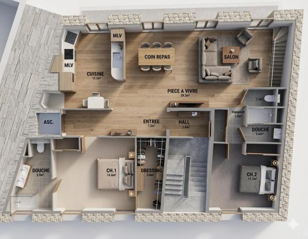 Appartement Vichy 5 pièce(s) 95 m2