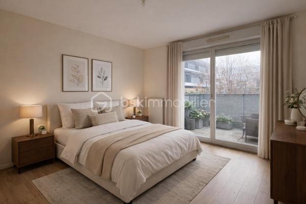 Duplex T5 de 107 m² avec jardin privatif – Les Villas d’Oz (2012)



Dans la résidence  Les Villas d’Oz (2012), découvrez ce superbe duplex T5 de 107 m² habitables avec jardin privatif de 140 m² et deux places de parking en sous-sol. Idéalement situé à proximité des écoles, des transports, de la gare et des commerces.



Rez-de-chaussée :

Entrée avec placard
Salle d’eau avec WC
Cuisine
Grand séjour lumineux de 37m² ouvrant sur une terrasse  et le jardin


Étage :

Quatre chambres dont une avec grand dressing
Une chambre avec balcon et une autre avec terrasse
 Salle de bain avec double vasque et sèche serviettes et WC


Ce bien lumineux et fonctionnel offre un cadre de vie parfait pour une famille à la