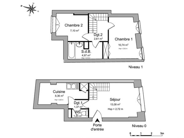 Location Appartement 2 pièces 49.46 m² - 5 RUE DU MAUCOUDINAT Bordeaux 33000