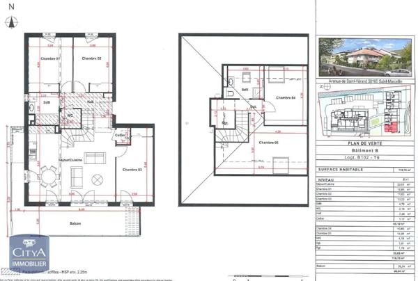 Appartement à vendre 6 pièces 118m²