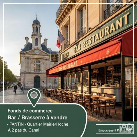 Bar-brasserie à vendre 88 m² Pantin