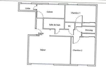 03200 VICHY APPARTEMENT 3 PIÈCES AVEC CAVE EN SUS UNE PLACE DE PARKING AU SOUS SOL -BORD D'ALLIER