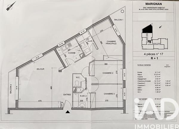 Appartement à vendre 4 pièces 87 m² Massy