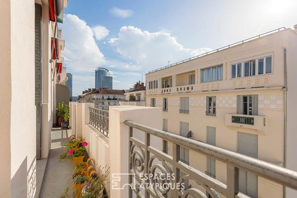 Appartement avec balcon en dernier étage avec vue Fourvière