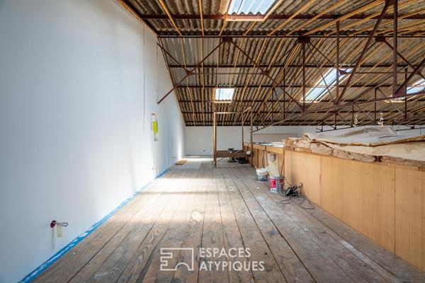 Loft atelier résidentiel en plein centre