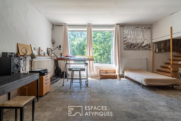 Loft atelier résidentiel en plein centre