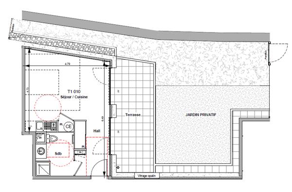 Appartement ALBIGNY SUR SAONE 30.43 m²