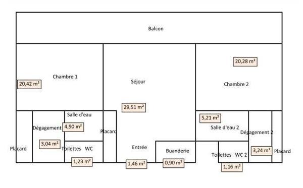03200 VICHY -APPARTEMENT DE STANDING 3 PIÈCES AVEC BALCON TERASSE -EN SUS - PARKING GARAGE AVEC 2 PLACES DE PARKING -COEUR DE VILLE