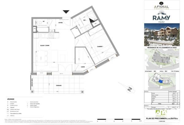 Appartement à vendre 2 pièces 49 m² Huez
