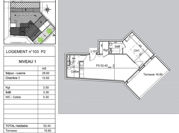 Appartement 2 pièces de 60 m² à Nîmes (30000)