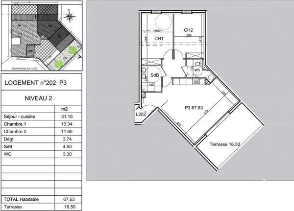 Appartement 2 pièces de 60 m² à Nîmes (30000)