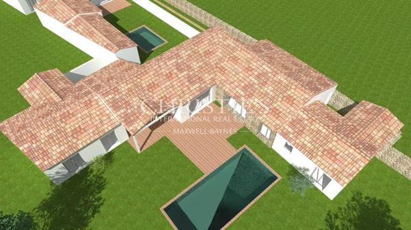 Terrain constructible de 783m2 pour une maison de 200m2 avec piscine