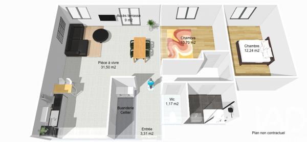 Appartement à vendre 3 pièces 68 m² Toulouse