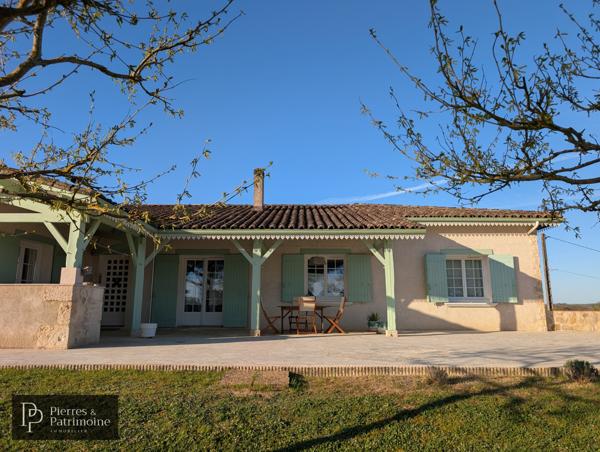Lavardac (47230) Villa de plain pied avec sous sol, piscine couverte et vue Pyrénées