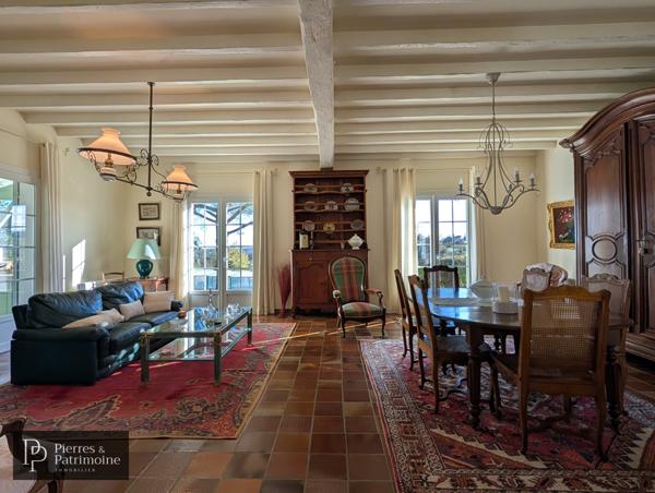 Lavardac (47230) Villa de plain pied avec sous sol, piscine couverte et vue Pyrénées