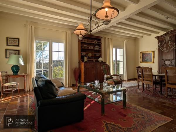 Lavardac (47230) Villa de plain pied avec sous sol, piscine couverte et vue Pyrénées