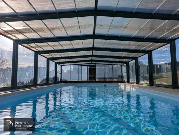 Lavardac (47230) Villa de plain pied avec sous sol, piscine couverte et vue Pyrénées