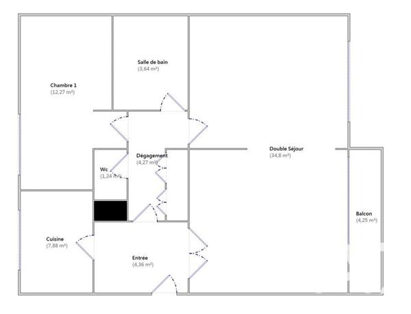 Appartement à vendre 3 pièces 68 m² Paris 20
