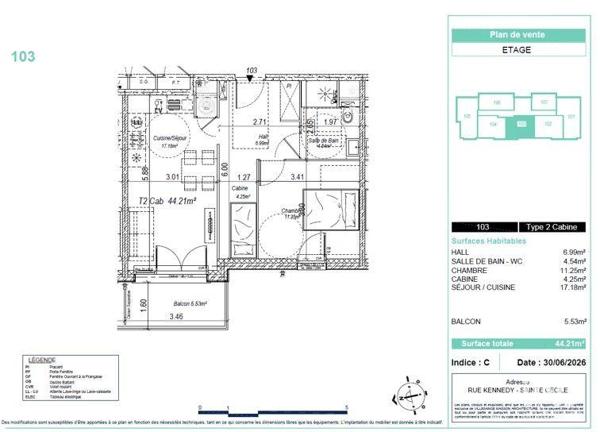 Appartement à vendre 2 pièces 44 m² Camiers