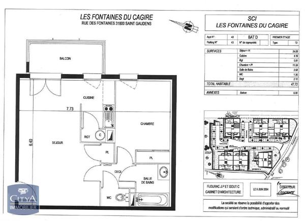 Appartement à louer 2 pièces 47m² Saint-Gaudens (31800)