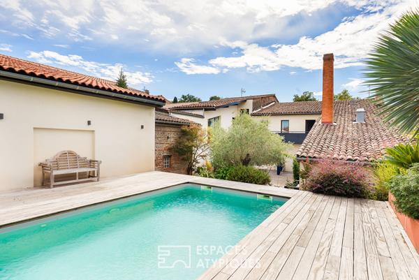 Ancien fournil réhabilité en maison de ville à Cornebarrieu