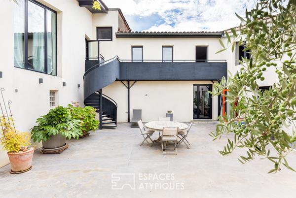 Ancien fournil réhabilité en maison de ville à Cornebarrieu