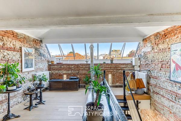 Appartement loft d’architecte en dernier étage avec terrasse aux Chalets