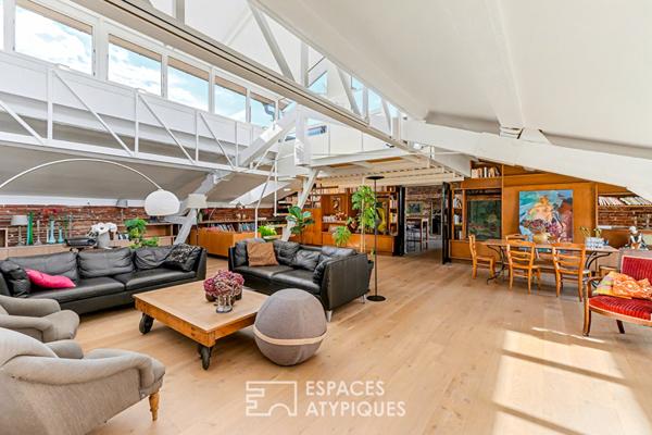 Appartement loft d’architecte en dernier étage avec terrasse aux Chalets