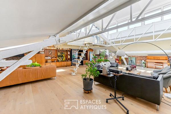 Appartement loft d’architecte en dernier étage avec terrasse aux Chalets