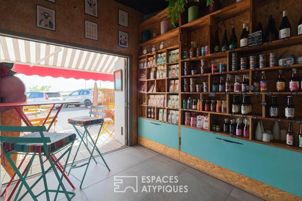 Maison de village première ligne étang, avec murs commerciaux
