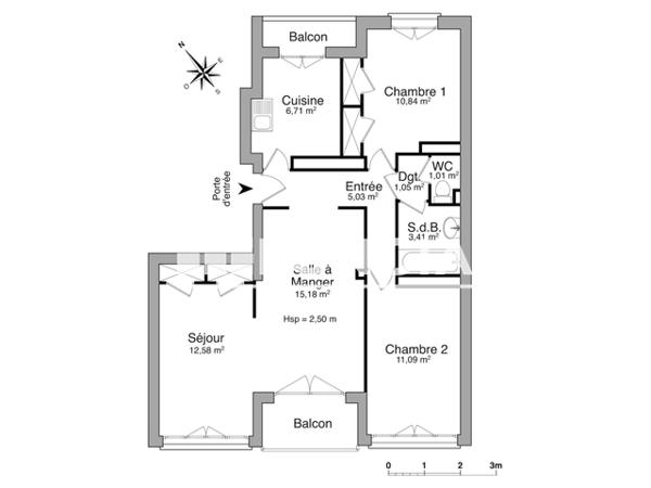 Location Appartement 4 pièces 66.9 m² - 12 RUE RABUTIN CHANTAL NOUVEAU PARC SEVIGNE Marseille 13009