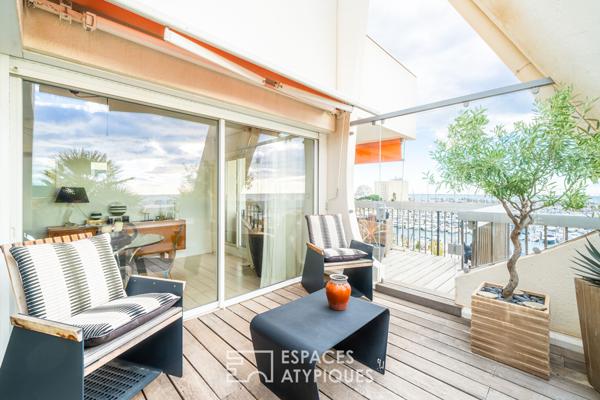 Duplex inversé avec une vue panoramique