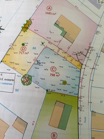Terrain de 717m² constructible