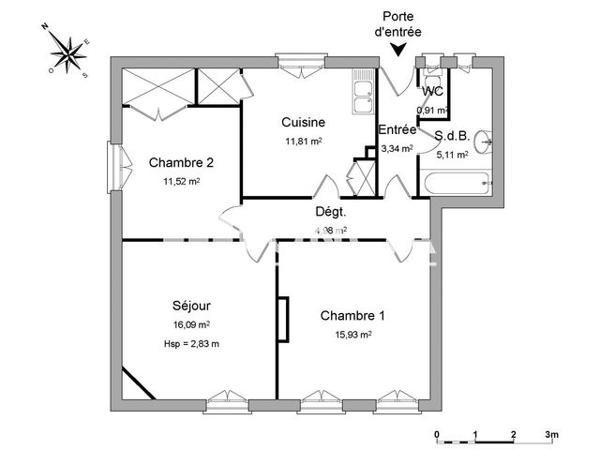 Location Appartement 3 pièces 69.7 m² - 118 RUE MOREAU Toulon 83000