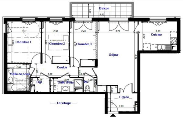 Appartement à vendre 4 pièces 88 m² Rueil-Malmaison