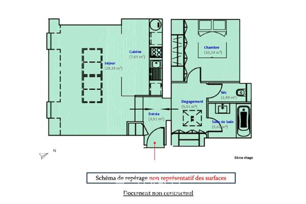 Dernier étage traversant – Avenue de Messine