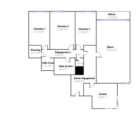 Appartement à vendre 4 pièces 102 m² Achères
