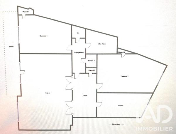 Appartement à vendre 3 pièces 73,32 m² Paris 15