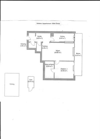 Appartement à vendre 2 pièces PARIS 9EME ARRONDISSEMENT (75) - avec balcon, parking et cave -Appartement vendu occupé - 52,29 m2 - 454 800 € honoraires d’agence inclus