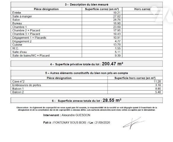 Appartement familial et de réception 