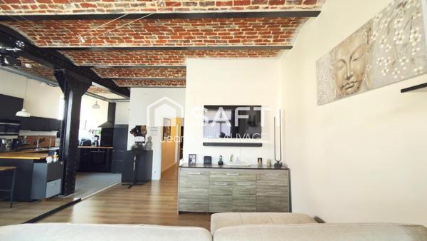 Loft avec cachet 106 m2 - 2 ch - Balcon -  parking