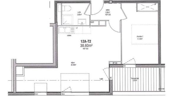 Appartement 2 pièces                                        - 44100 Nantes - Zola Réf : 12116