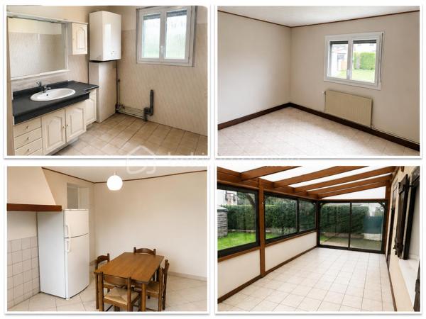 À découvrir, cette agréable maison mitoyenne de 90 m² de plain-pied, idéale pour un couple, une petite famille ou un projet d'aménagement évolutif.

Elle se compose actuellement de :

Une grande pièce de vie lumineuse avec salon et séjour.
Une cuisine fonctionnelle.
Une chambre spacieuse, avec la possibilité d'aménager jusqu'à 3 chambres selon vos besoins.
Une vaste salle de bain.
Une véranda, parfaite pour profiter de la lumière toute l'année.
Un garage.

À l'extérieur, vous profiterez d'un terrain verdoyant, offrant un cadre agréable et paisible pour les moments en famille ou entre amis.

Cette maison offre un beau potentiel d'aménagement et de modernisation pour créer un intérieur à votre image.

Les + :

Plain-pied
Potentiel de 3 chambres
Véranda
Garage
Jardin agréable
Secteur calme, à proximité des commodités

Une belle opportunité à découvrir rapidement !