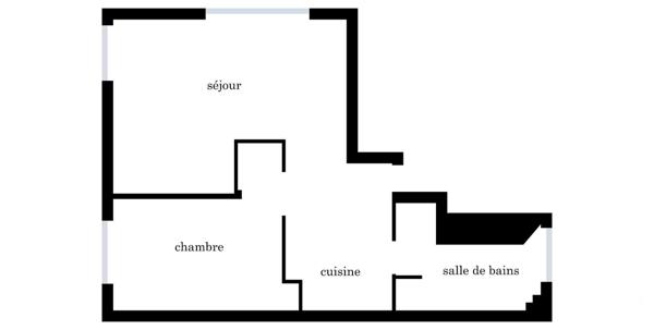 Appartement F2 à vendre  2 pièces - 41,58 m2 PARIS - 75019